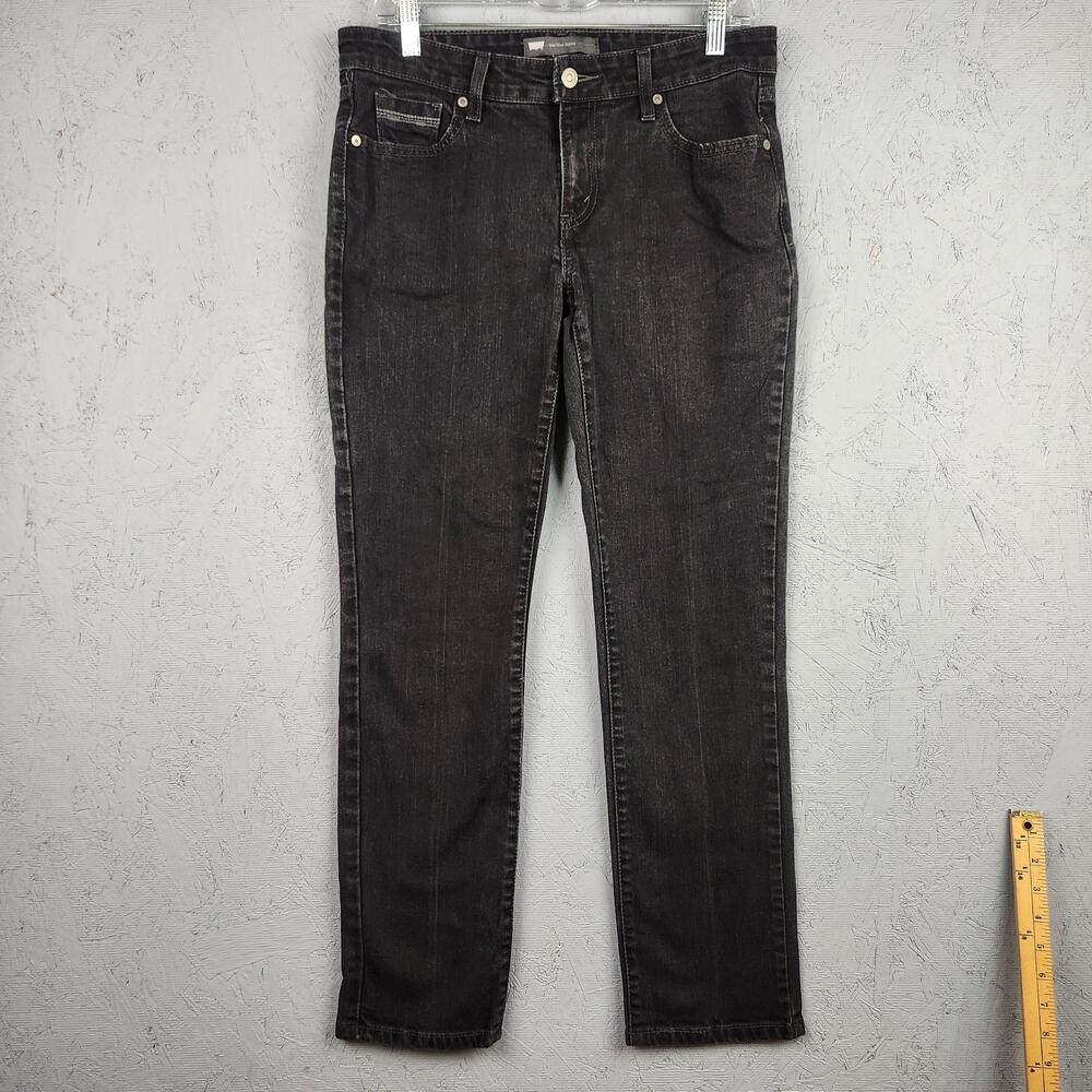 Levis Jeans Womens 30x30 Black Mid Rise Skinny Stretch 5 Pocket Western Cowgirl